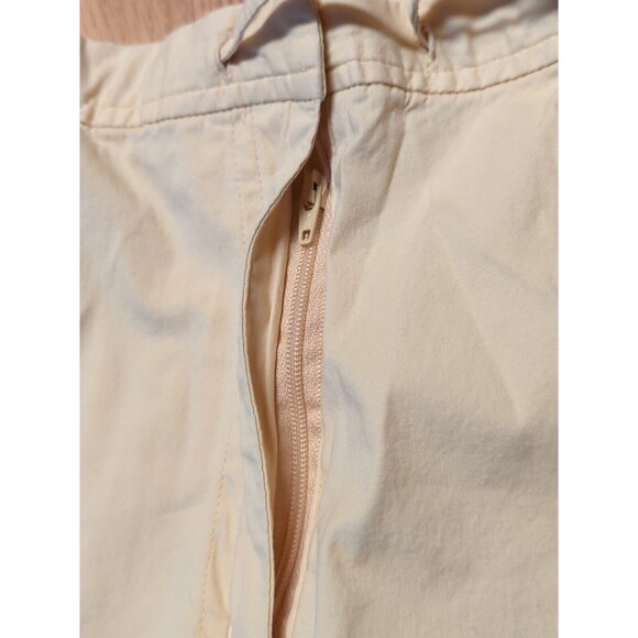 J Jill Pants Womens 12 Yellow Cotton Lycra Stretch Eyelet Detail Drawstring - Picture 9 of 9